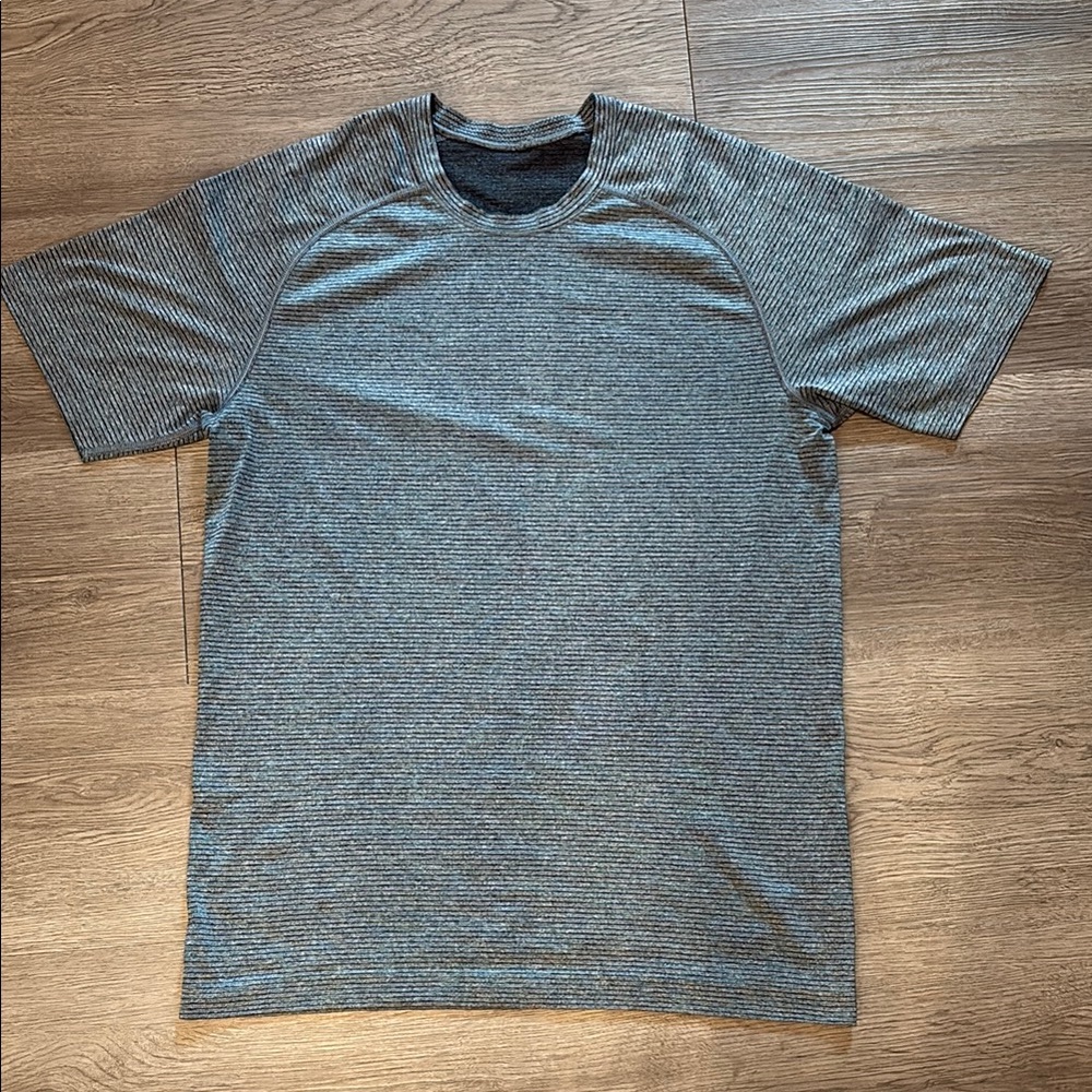 Lululemon Men's Gray Striped Shirt